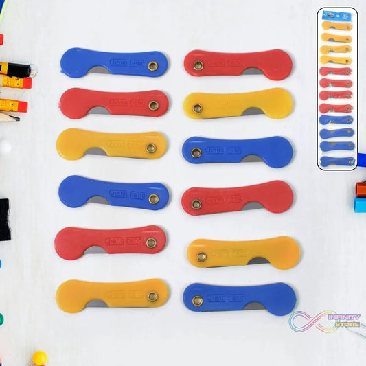 Multicolour Mini Paper Cutter Knife Pencil Knife (Pack of 12) - infinityexculsivestore.com