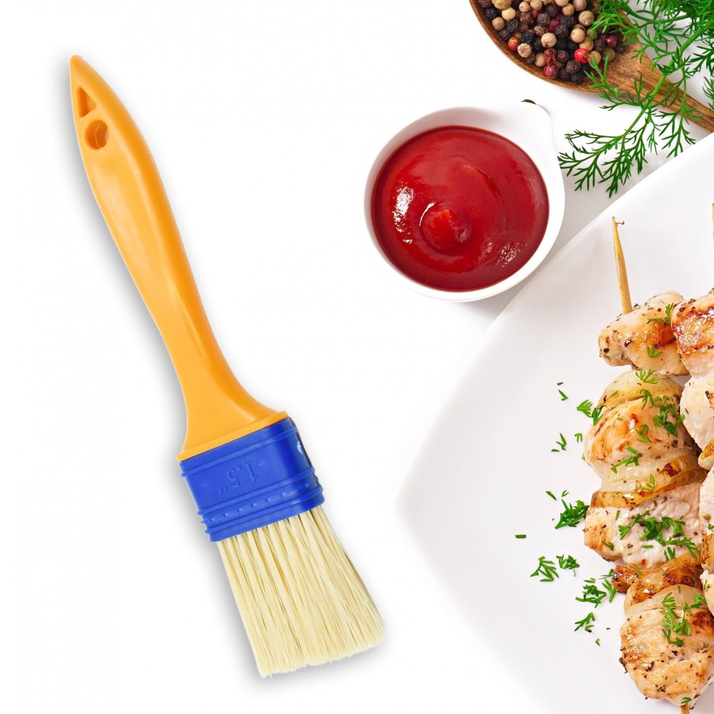 Multifunction Basting Brush for Cooking Pastry Brush Baking Food Butter Brush Dusting Brush for Cooking Grease Brush for Baking Safe Grilling / Hairbrush / Corn (2 Pcs Set) - infinityexculsivestore.com