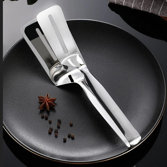 Multifunction Cooking Serving Turner Frying Food Tong. Stainless Steel Steak Clip Clamp BBQ Kitchen Tong. - infinityexculsivestore.com