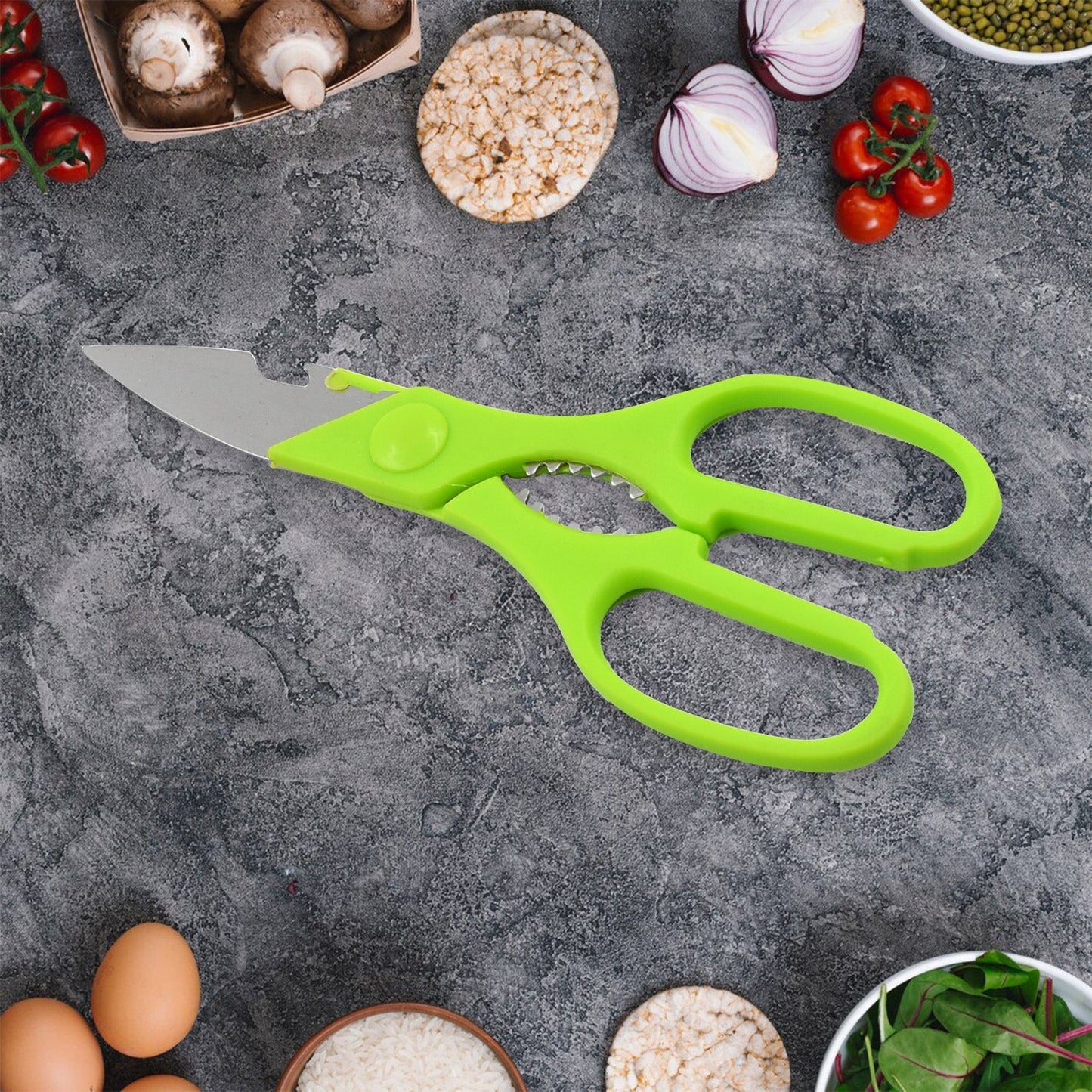 Multifunction Kitchen Tools Stainless Steel and Plastic Kitchen Knife and Scissor Ideal Accessory Set for Kitchen - infinityexculsivestore.com