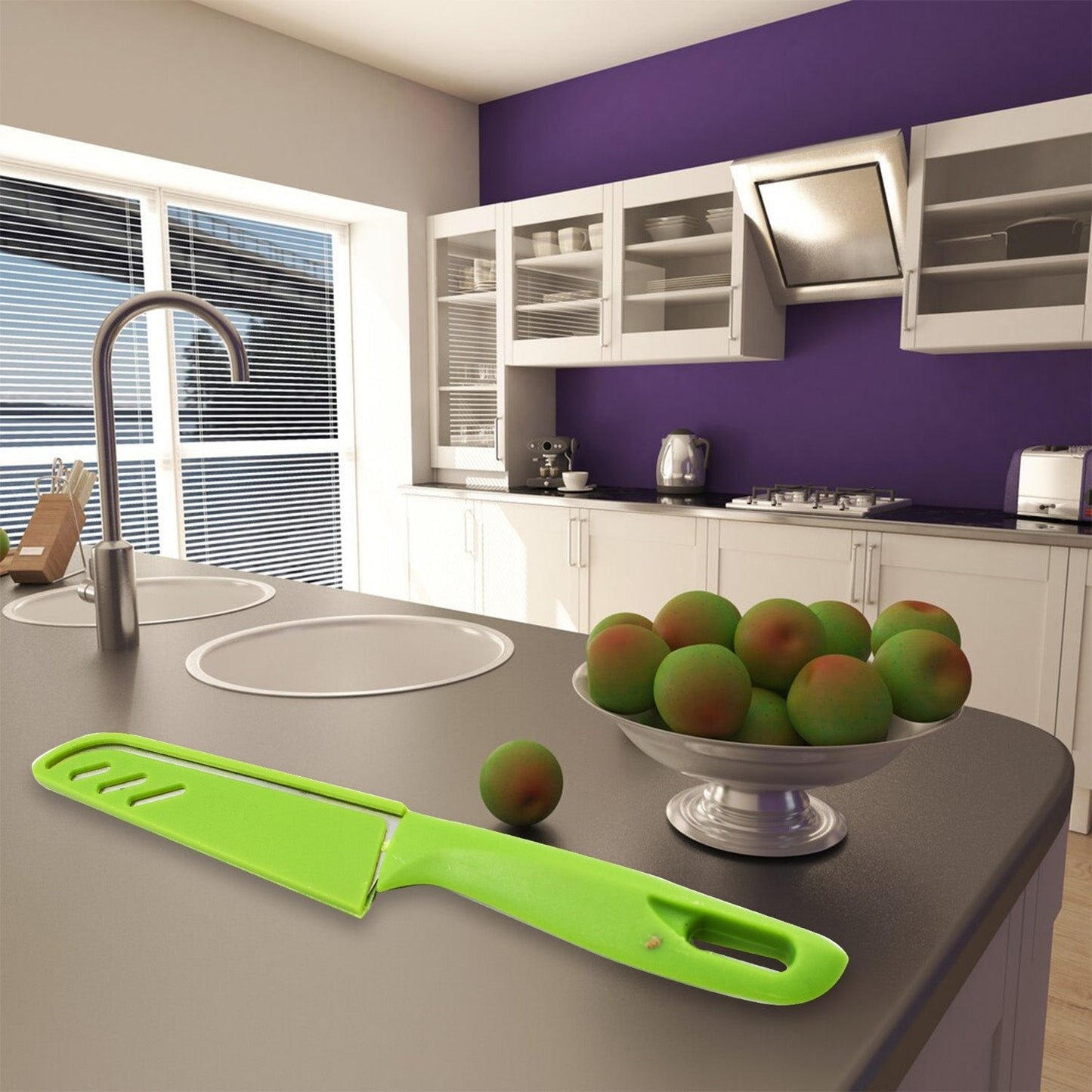 Multifunction Kitchen Tools Stainless Steel and Plastic Kitchen Knife and Scissor Ideal Accessory Set for Kitchen - infinityexculsivestore.com