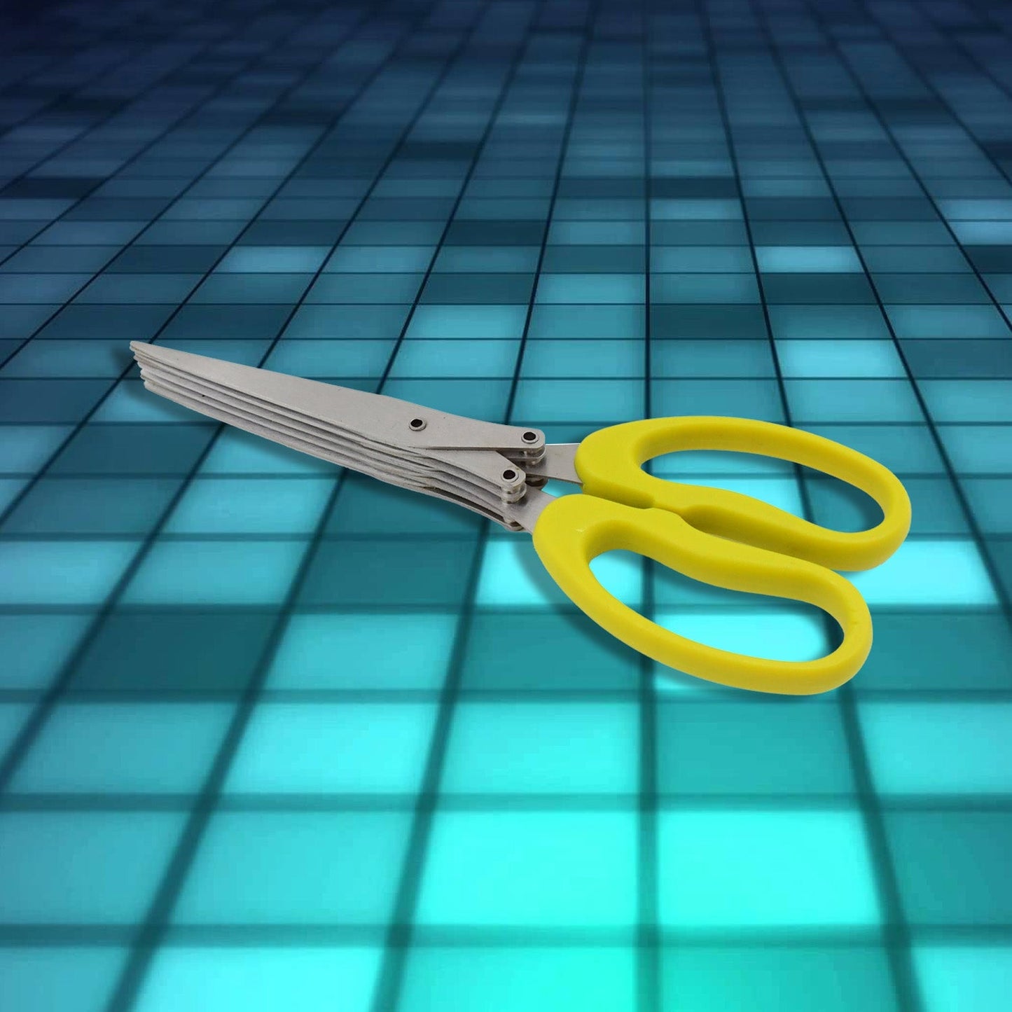 Multifunction Vegetable Stainless Steel Herbs Scissor with 5 Blades (1 Pc) - infinityexculsivestore.com