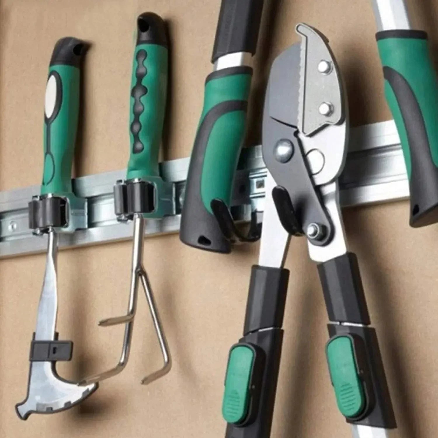 Multifunction Wall Mount Garage Holder for Mop / Broom / Hanger (4 Pcs Set) - infinityexculsivestore.com