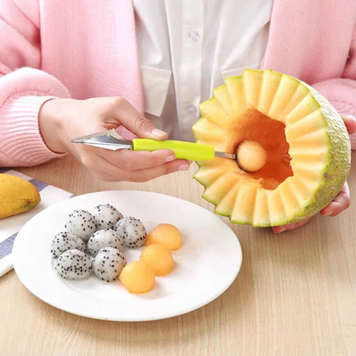 Multifunctional Fruit scooper & peeler Garnish Kit - infinityexculsivestore.com