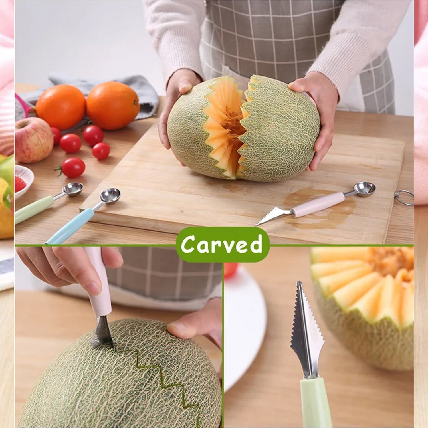 Multifunctional Fruit scooper & peeler Garnish Kit - infinityexculsivestore.com