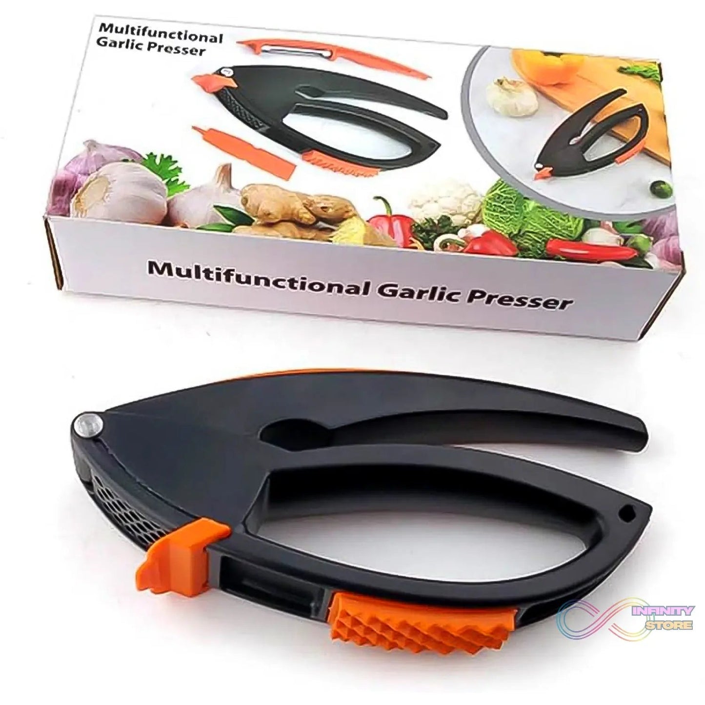 Multifunctional Garlic Press, Garlic Mincing & Crushing Tool (1 Pc) - infinityexculsivestore.com