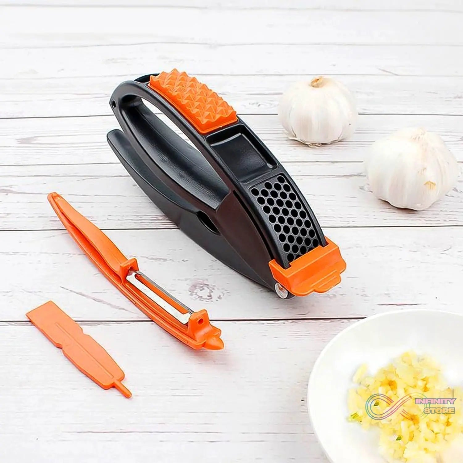 Multifunctional Garlic Press, Garlic Mincing & Crushing Tool (1 Pc) - infinityexculsivestore.com