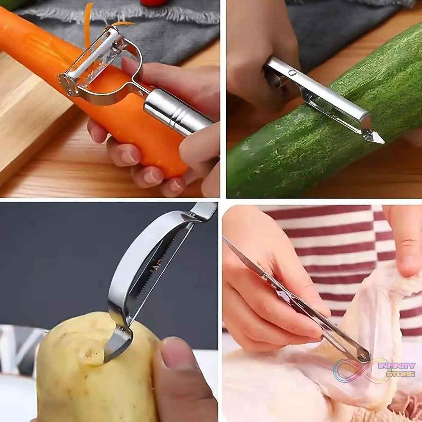 Multifunctional Peeler, Grater for Vegetable Fruit (3 Pcs Set) - infinityexculsivestore.com
