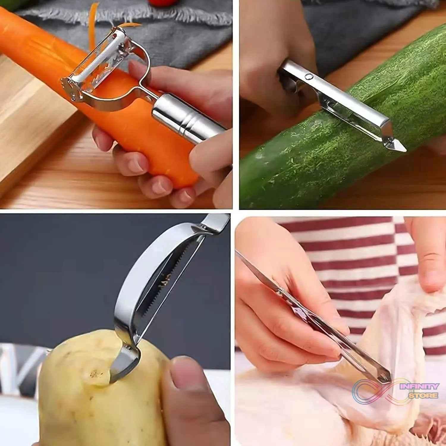 Multifunctional Peeler, Grater for Vegetable Fruit (3 Pcs Set) - infinityexculsivestore.com