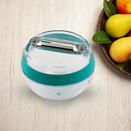 Multifunctional Round Shape Peeler with Container Removable and Washable Storage Type Vegetable Fruit Peeler for Kitchen (1 Pc / Mix Color) - infinityexculsivestore.com