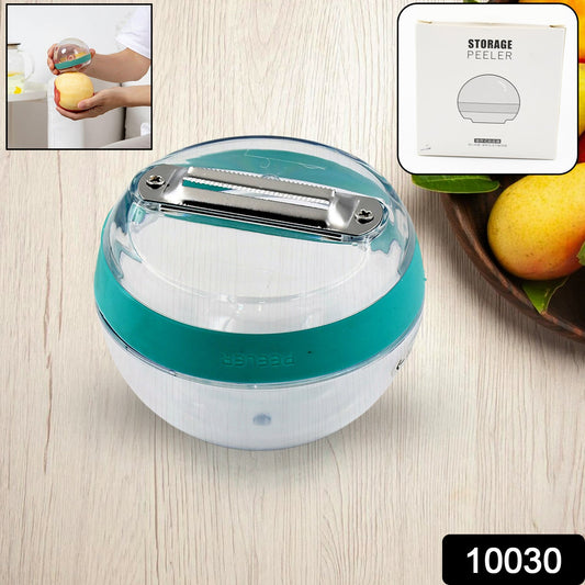 Multifunctional Round Shape Peeler with Container Removable and Washable Storage Type Vegetable Fruit Peeler for Kitchen (1 Pc / Mix Color) - infinityexculsivestore.com