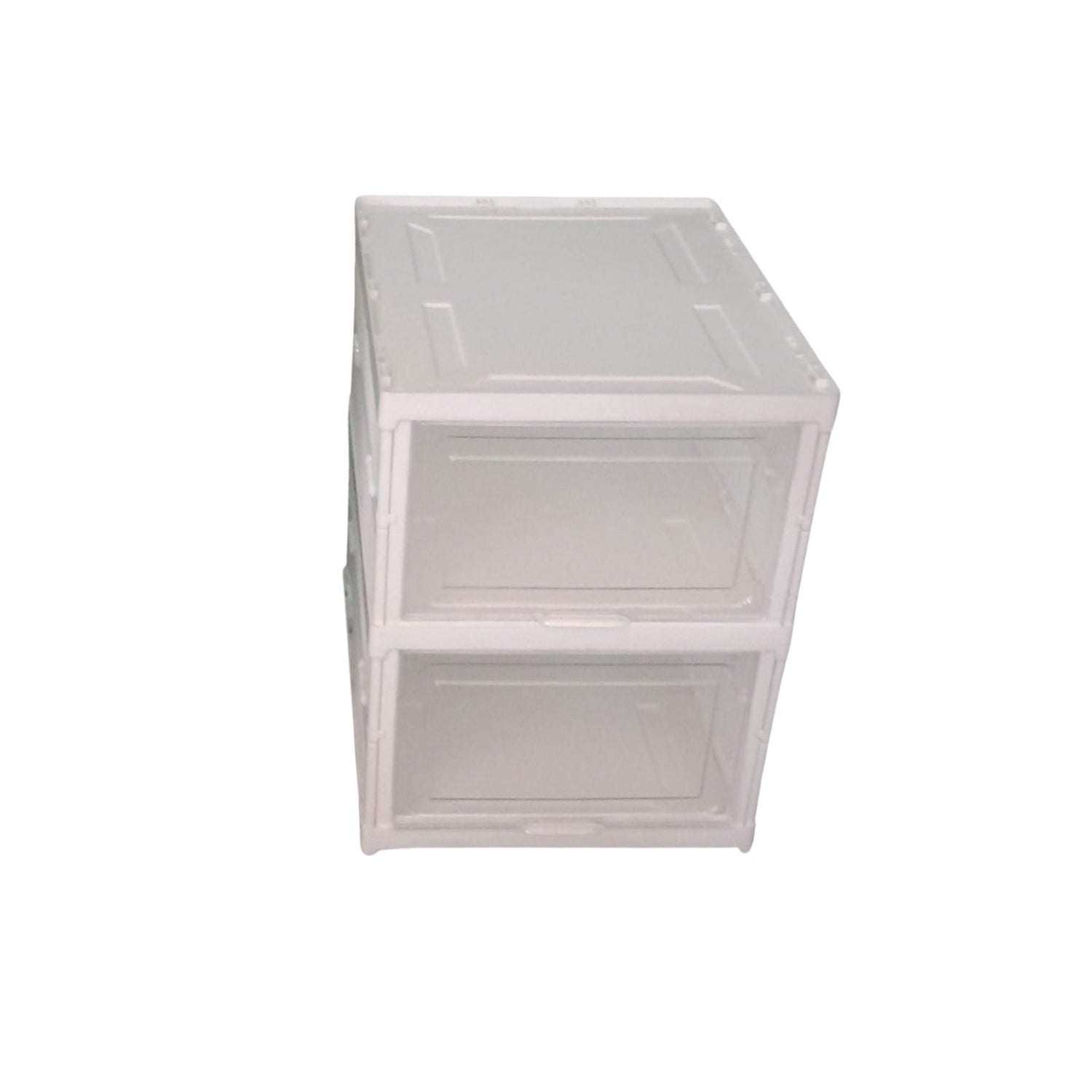 Stackable Multifunctional Storage, for Clothes Foldable Drawer Shelf Basket Utility Cart Rack Storage Organizer Cart for Kitchen, Pantry Closet, Bedroom, Bathroom, Laundry (2 / Layer 1 Pc) - infinityexculsivestore.com