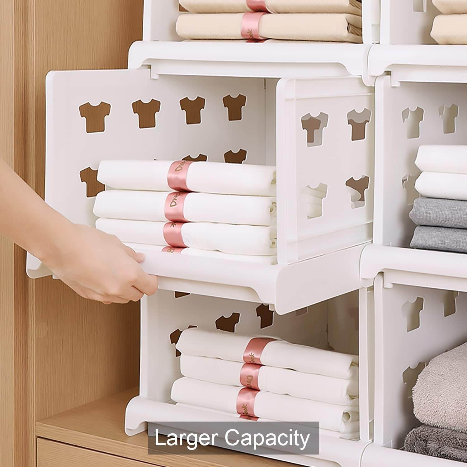 3 Layer Stackable Multifunctional Storage,for Clothes Foldable Drawer Shelf Basket Utility Cart Rack Storage Organizer Cart for Kitchen, Pantry Closet, Bedroom, Bathroom, Laundry(3 Layer 1 Pc) - infinityexculsivestore.com