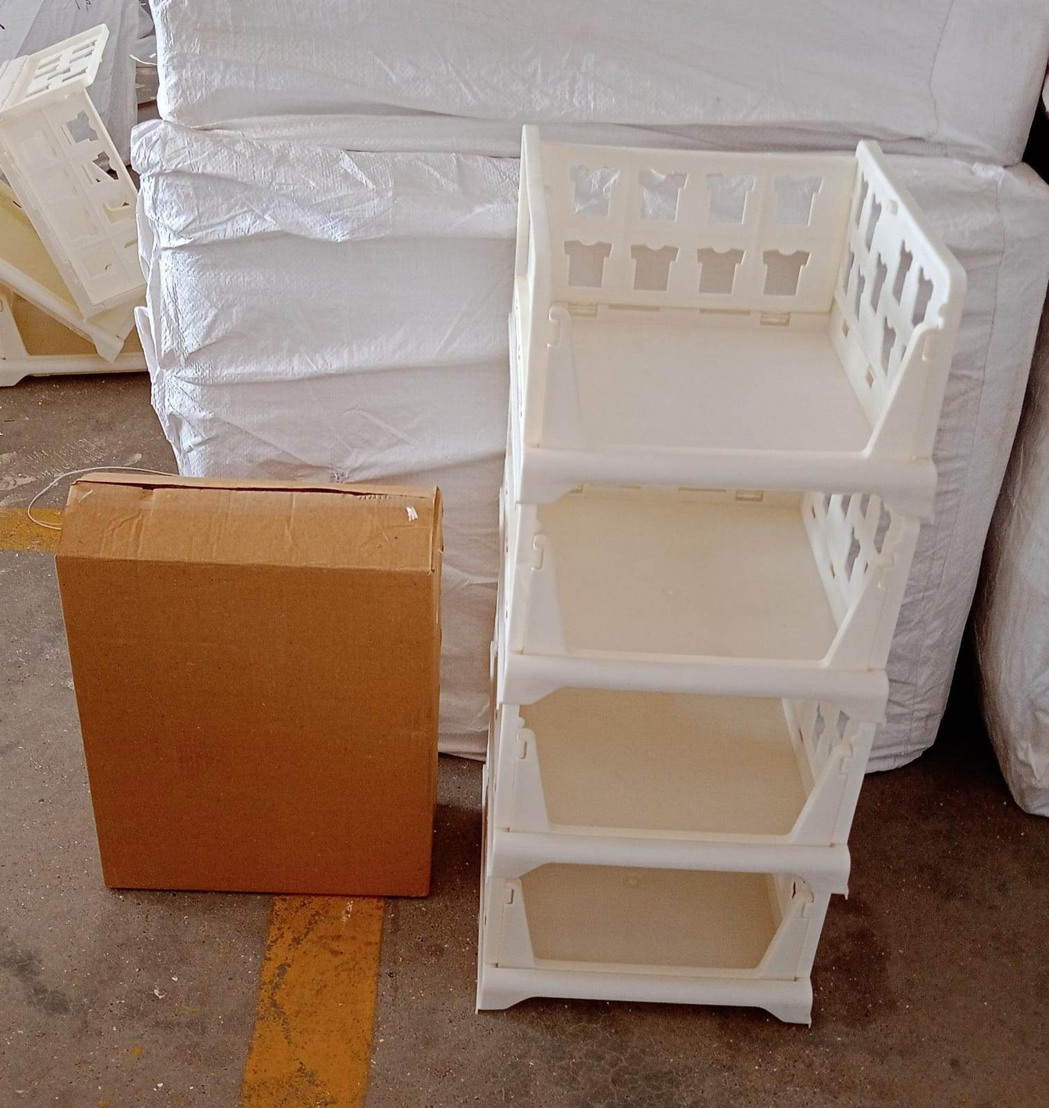 4 Layer Stackable Multifunctional Storage,for Clothes Foldable Drawer Shelf Basket Utility Cart Rack Storage Organizer Cart for Kitchen, Pantry Closet, Bedroom, Bathroom, Laundry (4 Layer 1 Pc) - infinityexculsivestore.com