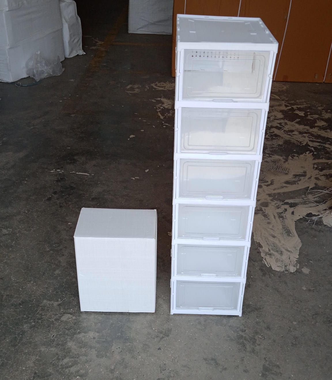 Stackable Multifunctional Storage, for Clothes Foldable Drawer Shelf Basket Utility Cart Rack Storage Organizer Cart for Kitchen, Pantry Closet, Bedroom, Bathroom, Laundry (6 Layer / 1 Pc) - infinityexculsivestore.com