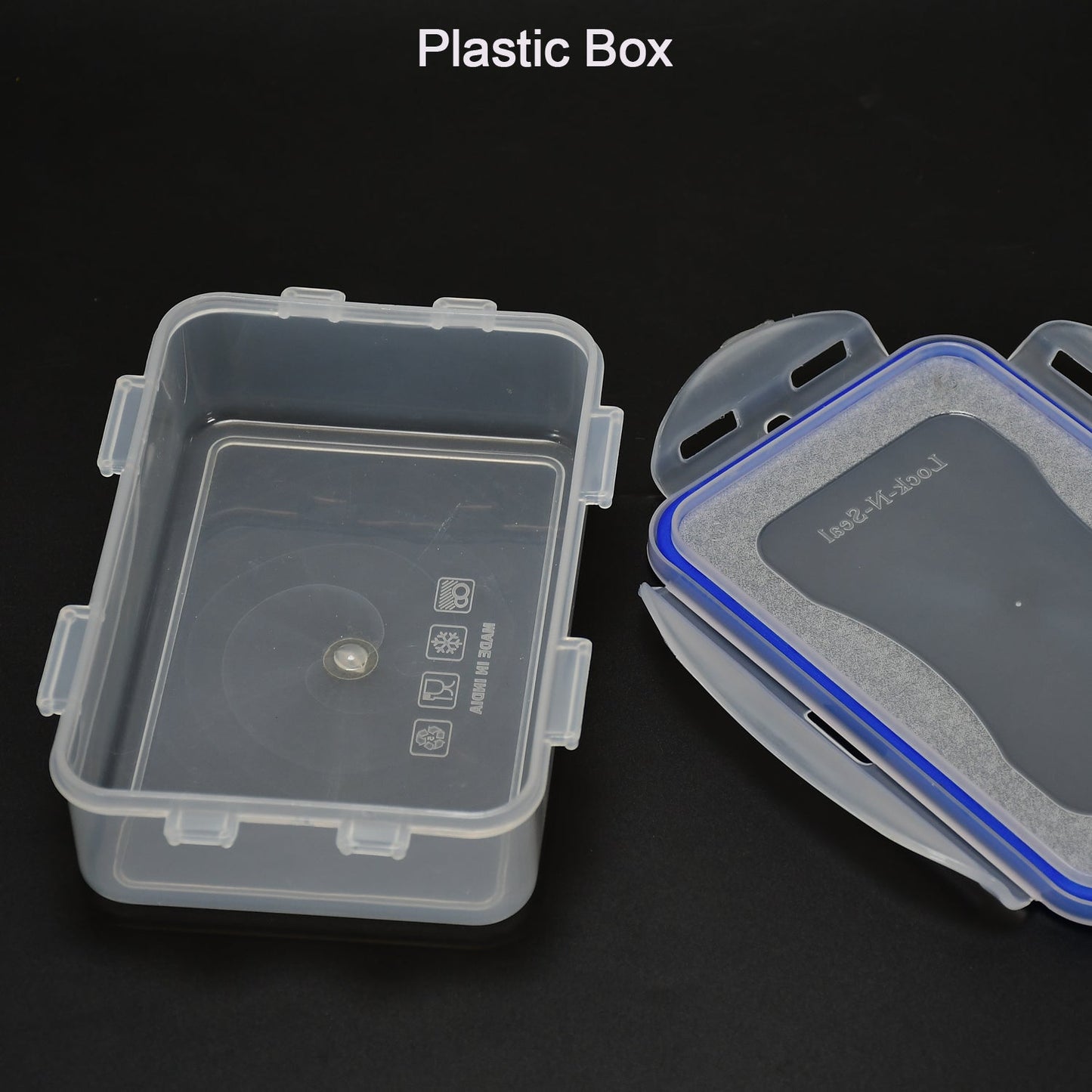 Multipurpose Air Tight 4 Side Lock Food Grade Lunch Box With Small Square Container - infinityexculsivestore.com