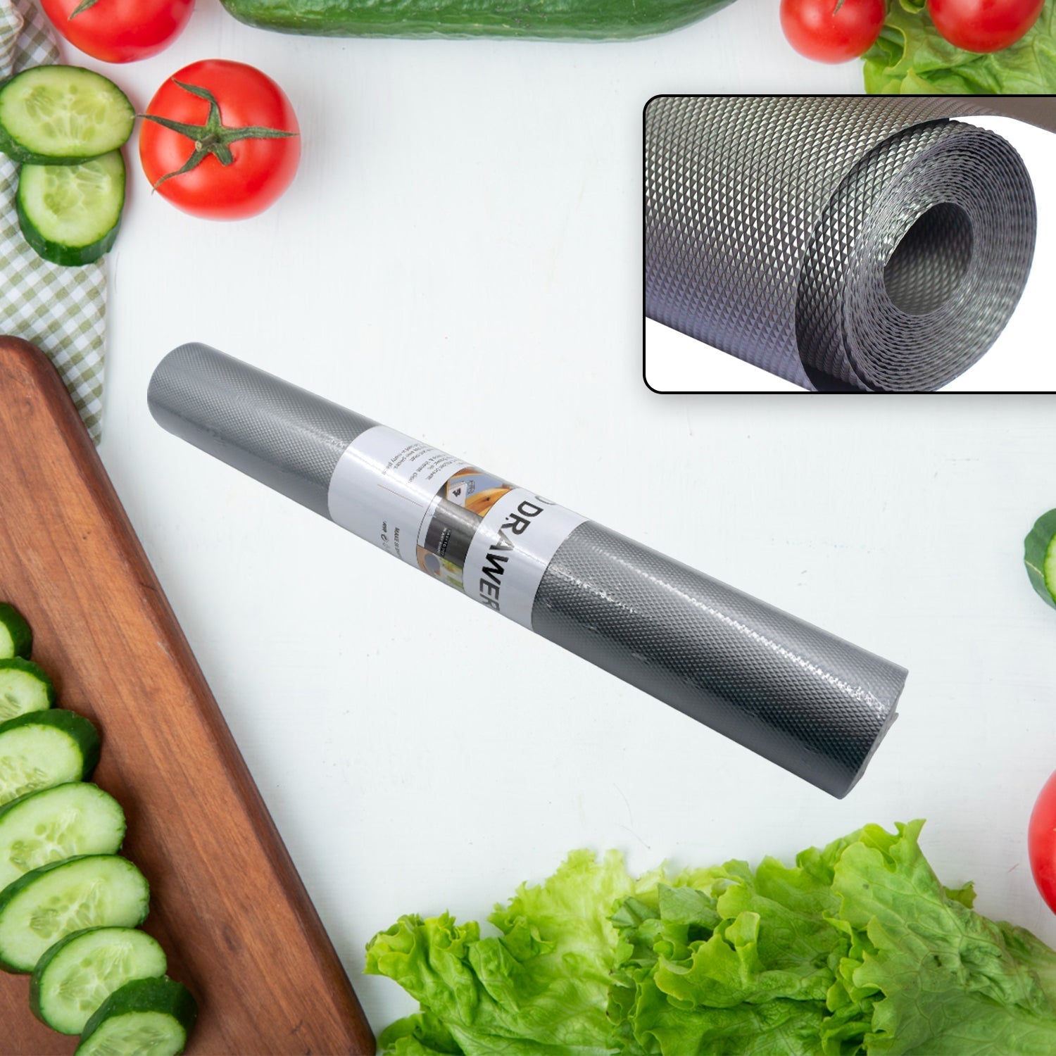 Multipurpose Anti - Slip Mat Liner Roll - 45cmx5m for Kitchen, Bathroom, Cabinet, Drawer, Shelf & Fridge - infinityexculsivestore.com