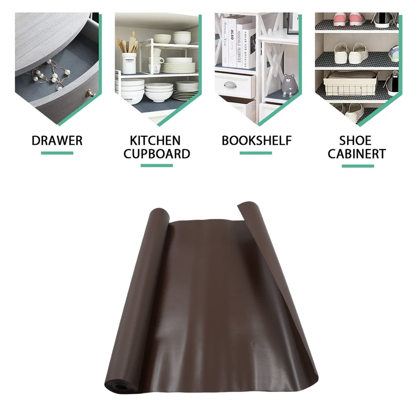 Multipurpose Anti - Slip Mat Liner Roll for Kitchen, Bathroom, Fridge & Shelves (45cmx3m) - infinityexculsivestore.com