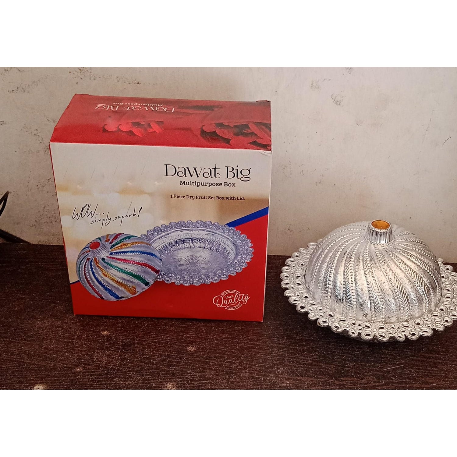 Multipurpose Box, Dry Fruit set Box with Lid , Mukhvas Storage, Serving Box,Dry Fruit Box For Kitchen Storage Home Decor Best Gift For birthday (1 Pc) - infinityexculsivestore.com