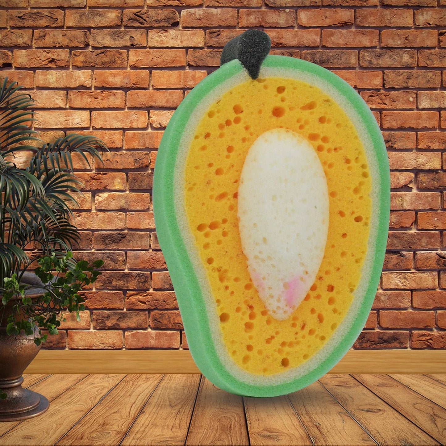 Multipurpose Mango Dish Sponge: Cleans Kitchen & Bath (Soft & Durable, 1 Pc) - infinityexculsivestore.com