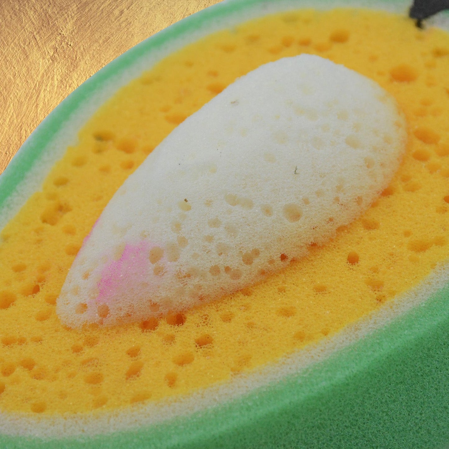 Multipurpose Mango Dish Sponge: Cleans Kitchen & Bath (Soft & Durable, 1 Pc) - infinityexculsivestore.com
