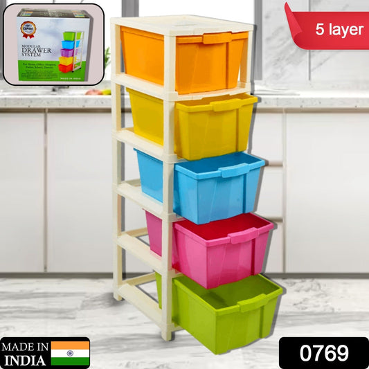 Multipurpose Modular Drawer Organizer Storage Box - 5 Layers - infinityexculsivestore.com