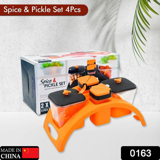 Multipurpose Pickle Jar Set (Multicolour, 4 pcs) - infinityexculsivestore.com
