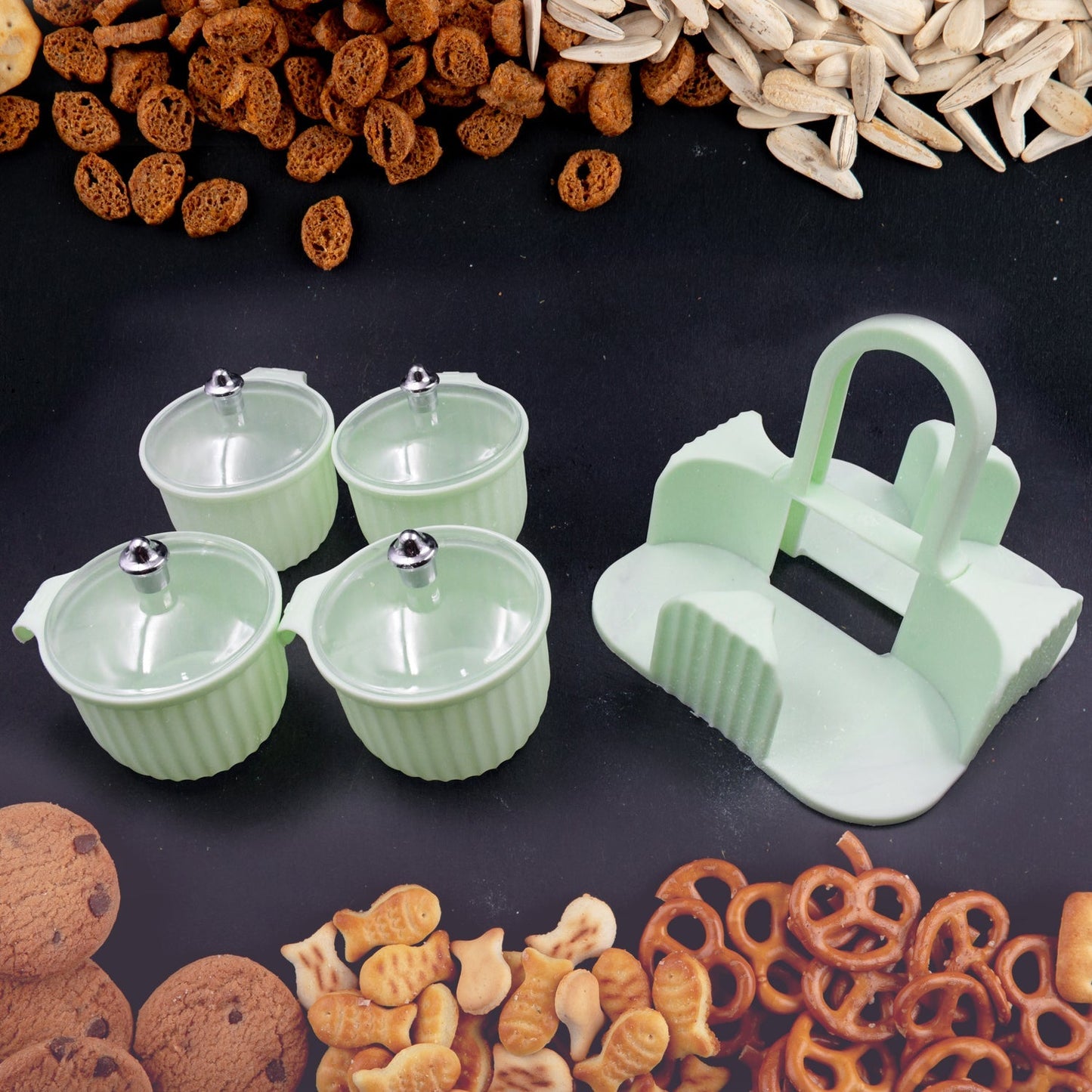 Multipurpose Plastic Storage Container Set: Kitchen Jars, Spices, Cookies - infinityexculsivestore.com
