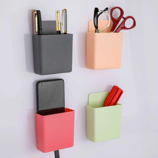 Multipurpose Plastic Wall Mounted Remote & Mobile Holder Stand β (Pack of 4) - infinityexculsivestore.com