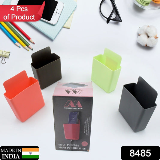 Multipurpose Plastic Wall Mounted Remote & Mobile Holder Stand β (Pack of 4) - infinityexculsivestore.com