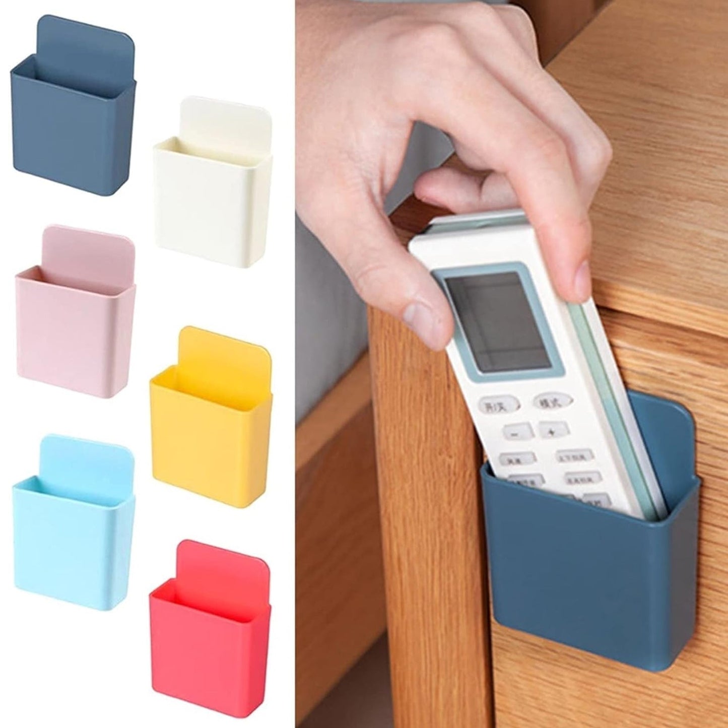 Multipurpose Plastic Wall Mounted Remote & Mobile Holder Stand – (Pack of 4) - infinityexculsivestore.com