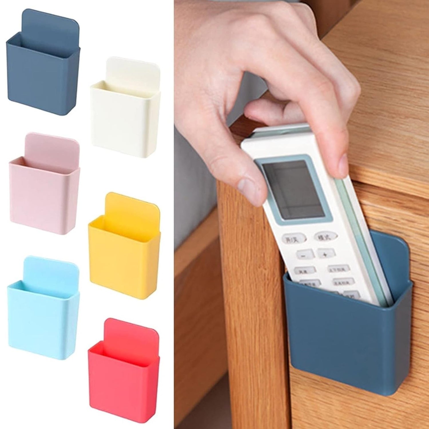Multipurpose Plastic Wall Mounted Remote & Mobile Holder Stand – (Pack of 4) - infinityexculsivestore.com