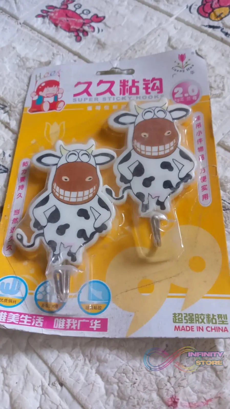 Multipurpose Self - Adhesive Hooks (2 Pc): Heavy Duty, Waterproof, Wall Mount (Bathroom, Kitchen) - infinityexculsivestore.com