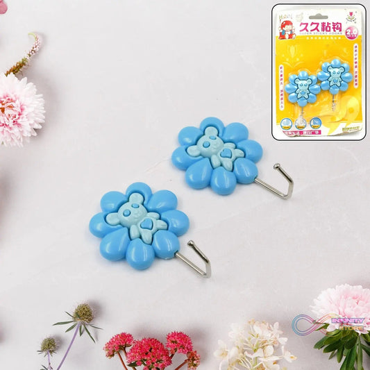Multipurpose Self - Adhesive hooks (2 Pc Set / Mix Design) - infinityexculsivestore.com