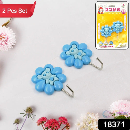 Multipurpose Self - Adhesive hooks (2 Pc Set / Mix Design) - infinityexculsivestore.com