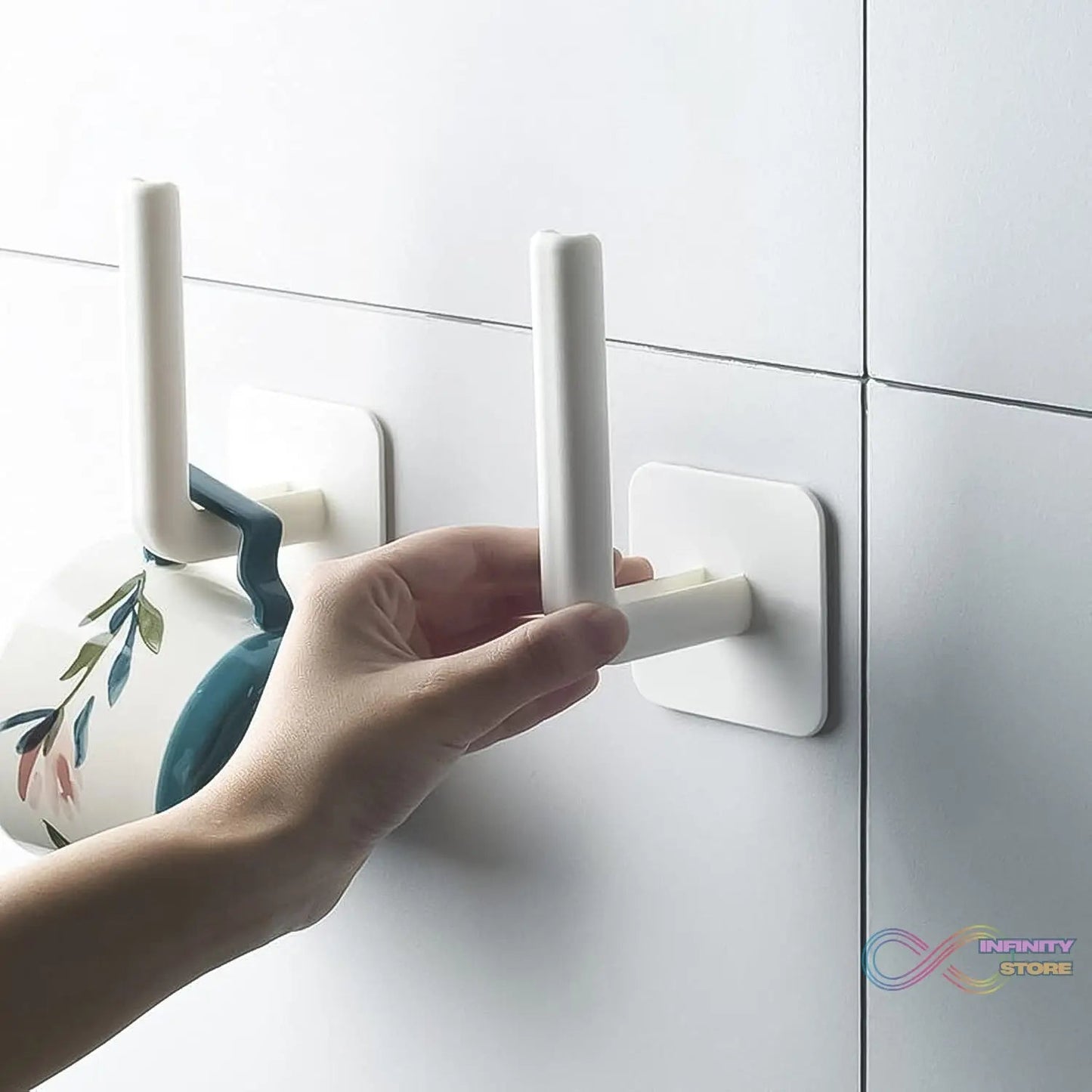 Multipurpose Shelf Organizer, Hanging Storage Rack (2 Pc Set With 2 Adhesive hook) - infinityexculsivestore.com