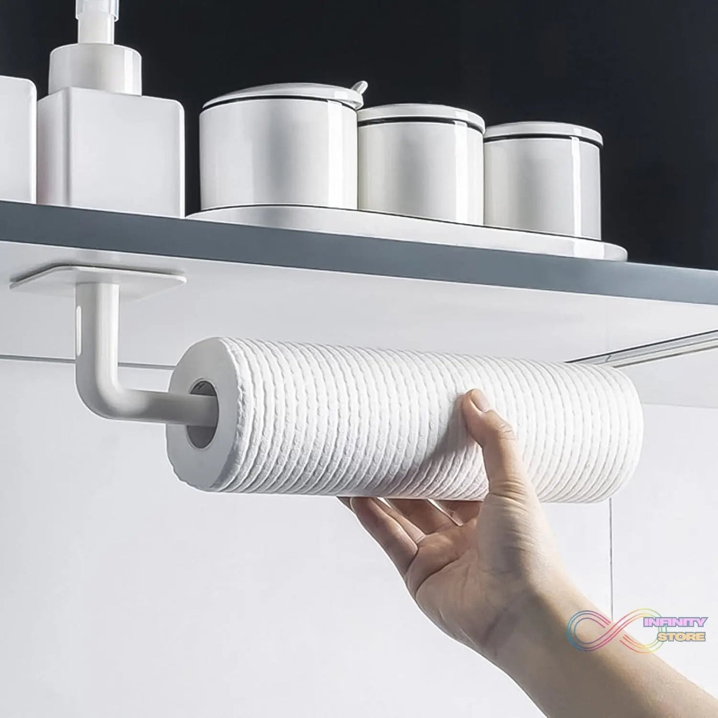 Multipurpose Shelf Organizer, Hanging Storage Rack (2 Pc Set With 2 Adhesive hook) - infinityexculsivestore.com