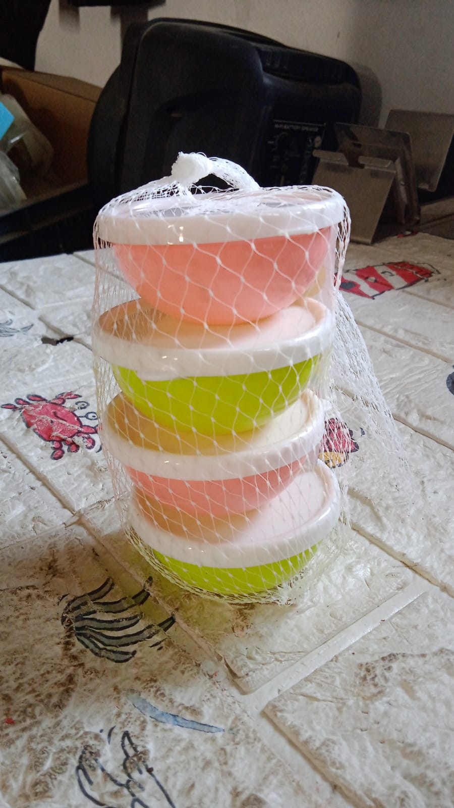 Multipurpose Small Round Plastic Bowl / Katori With Lid, Microwave Safe Reusable Lightweight Bowl, Dishwasher Safe Chutney Bowl (4 Pcs Set) - infinityexculsivestore.com