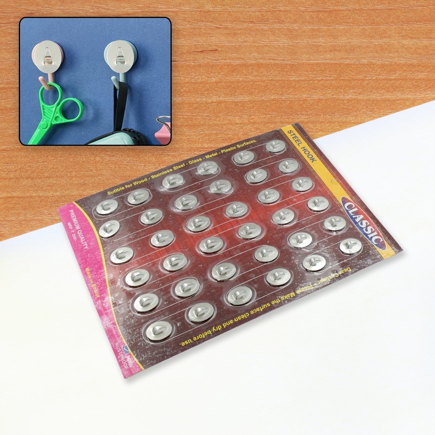 Multipurpose Small Stainless Steel Wall Hanging Hook 36 pc - infinityexculsivestore.com