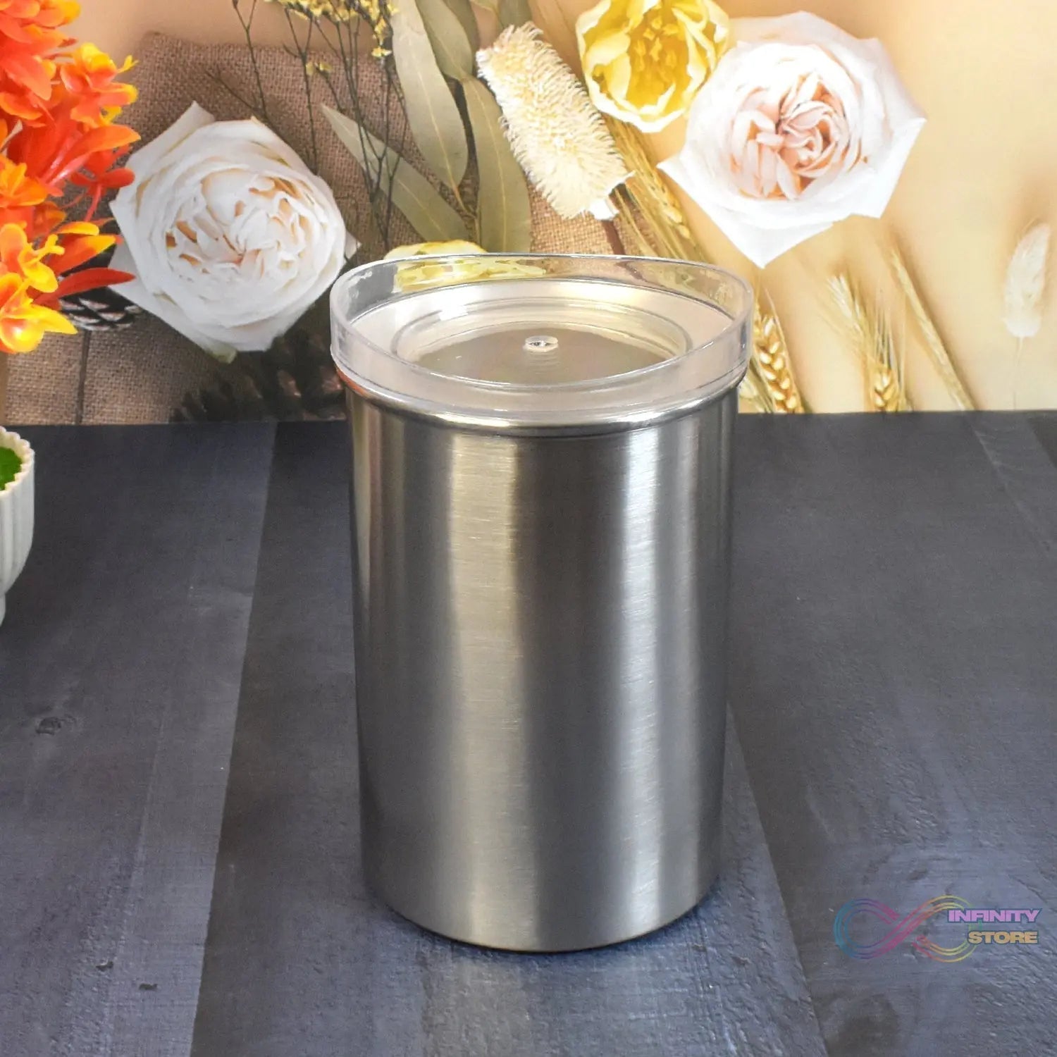 Multipurpose Stainless Steel Airtight Containers with See Through Lid (1 Pc / 1000 ML) - infinityexculsivestore.com