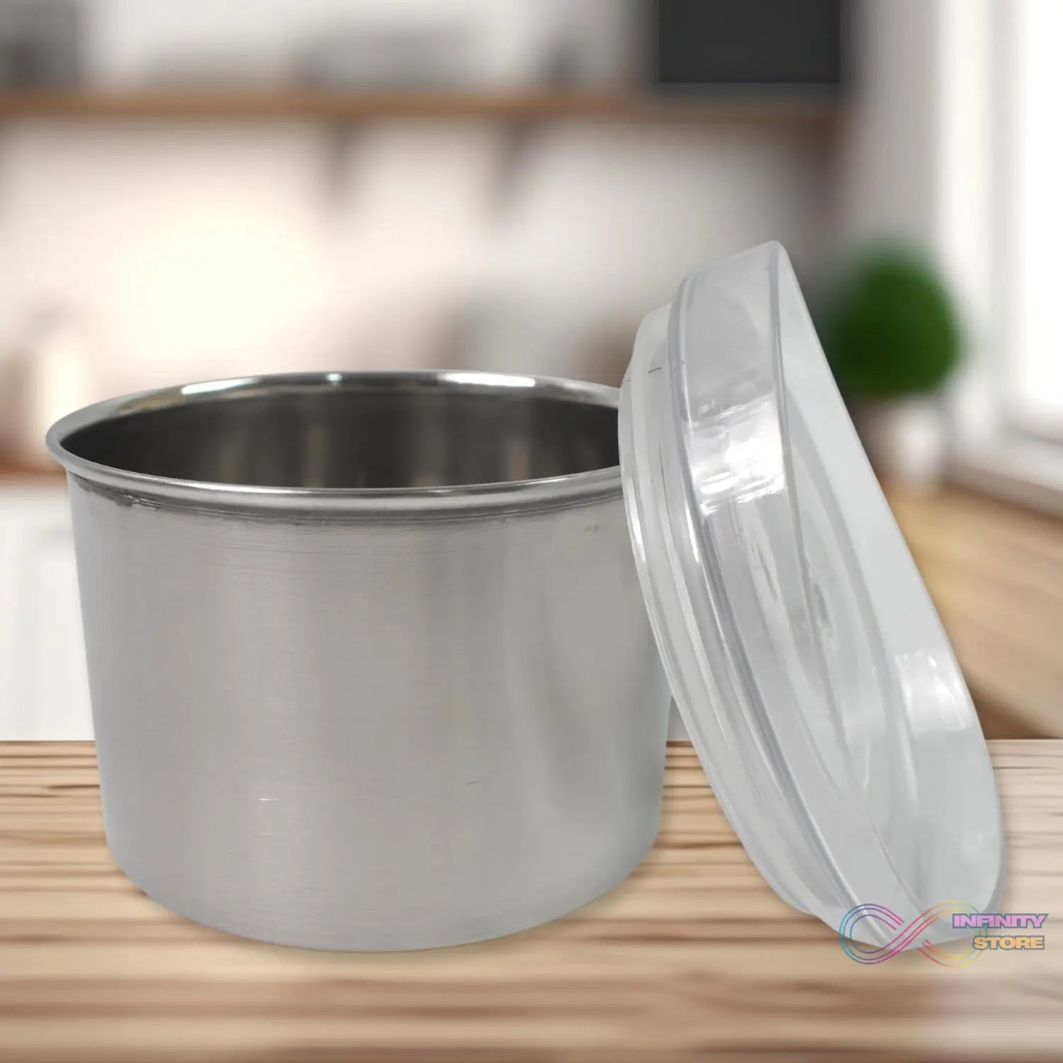 Multipurpose Stainless Steel Airtight Containers with See Through Lid (1 Pc / 500 ML) - infinityexculsivestore.com