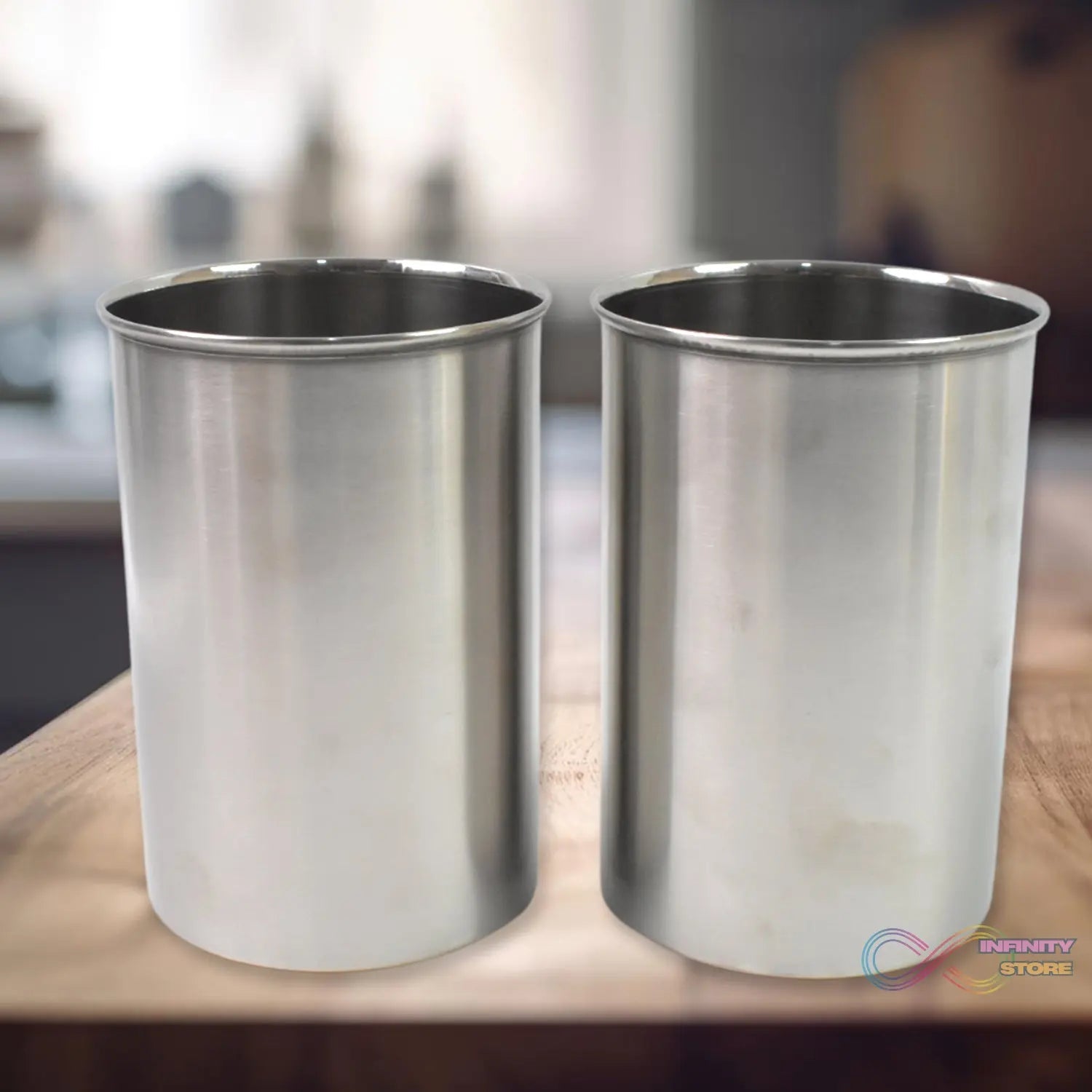 Multipurpose Stainless Steel Airtight Containers with See Through Lid (2 Pc Set / 1000 ML) - infinityexculsivestore.com