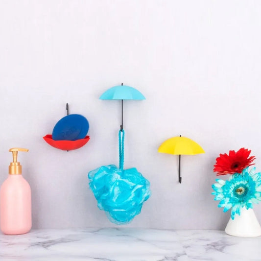 Multipurpose Umbrella Key Hat Holder Wall Hanging Hook Multicolor - infinityexculsivestore.com