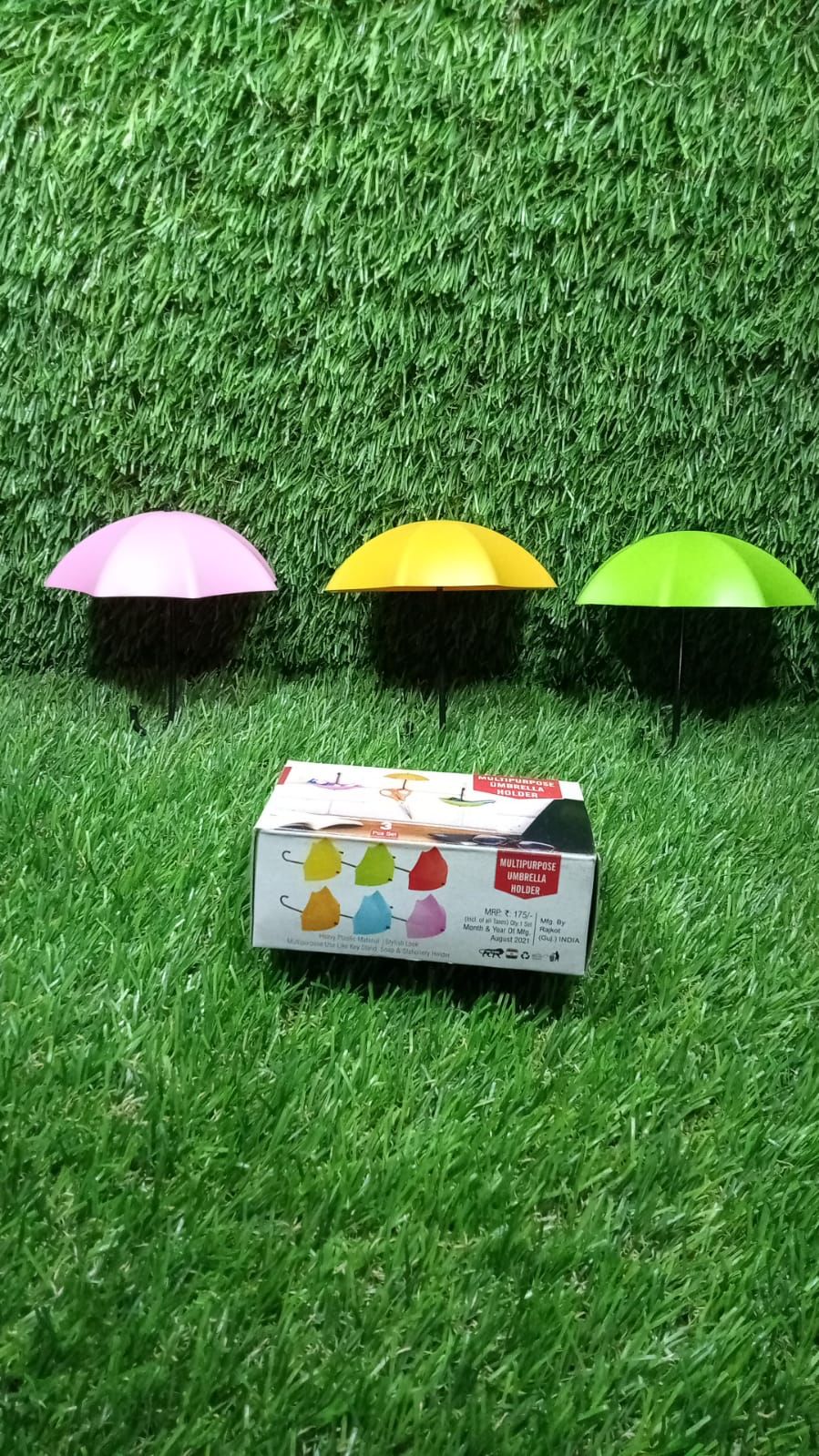 Multipurpose Umbrella Key Hat Holder Wall Hanging Hook Multicolor - infinityexculsivestore.com