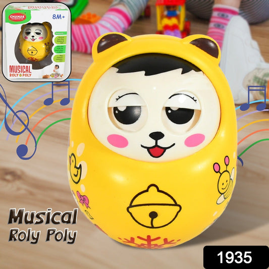 Musical Roly Poly Toys for Baby | Push and Shake Wobbling Toy with Music | Tumbler Doll Toy for Babies | Sound Balancing Doll Toys for Baby Boys, Girls 8+ Months Multicolor (1 Pc) - infinityexculsivestore.com