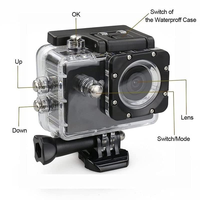 NEW 4K Water Resistant 1080P HD Sports Wi Fi Action Camera (16MP) with Rem Sports and Action Camera (Multicolor, 12 MP) - infinityexculsivestore.com