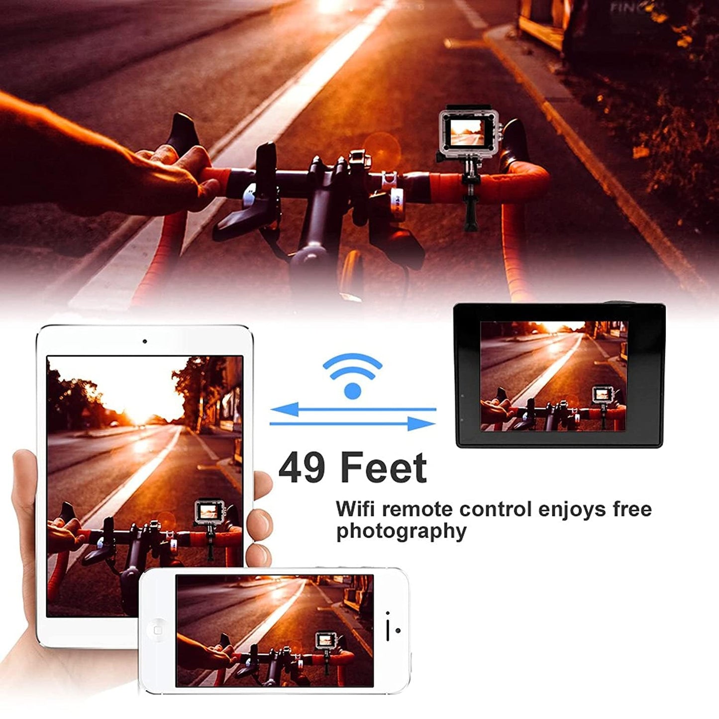 NEW 4K Water Resistant 1080P HD Sports Wi Fi Action Camera (16MP) with Rem Sports and Action Camera (Multicolor, 12 MP) - infinityexculsivestore.com