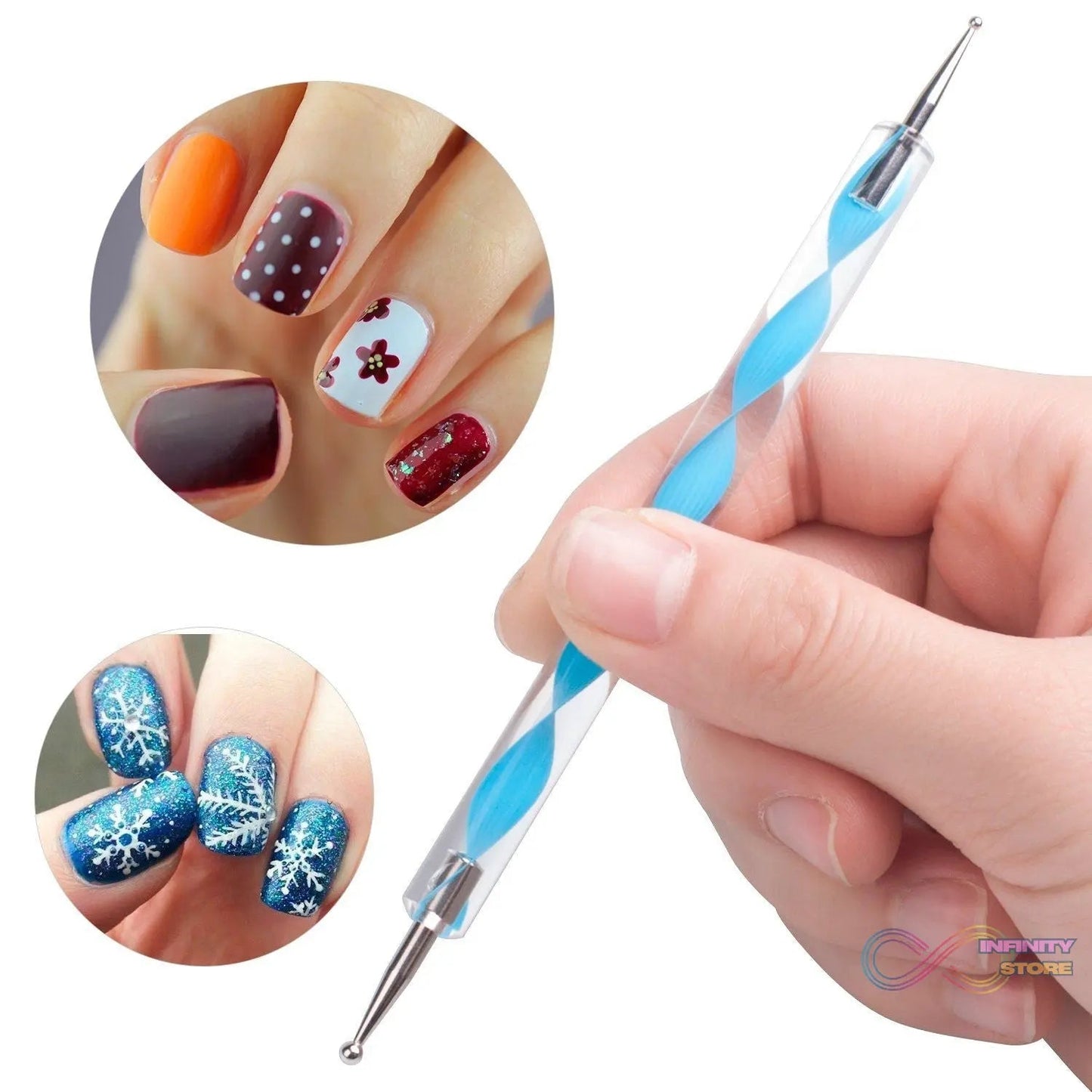 Nail Art Point Pen and Set Used by Women's for Their Fashion Purposes (Pack of 5Pcs) - infinityexculsivestore.com