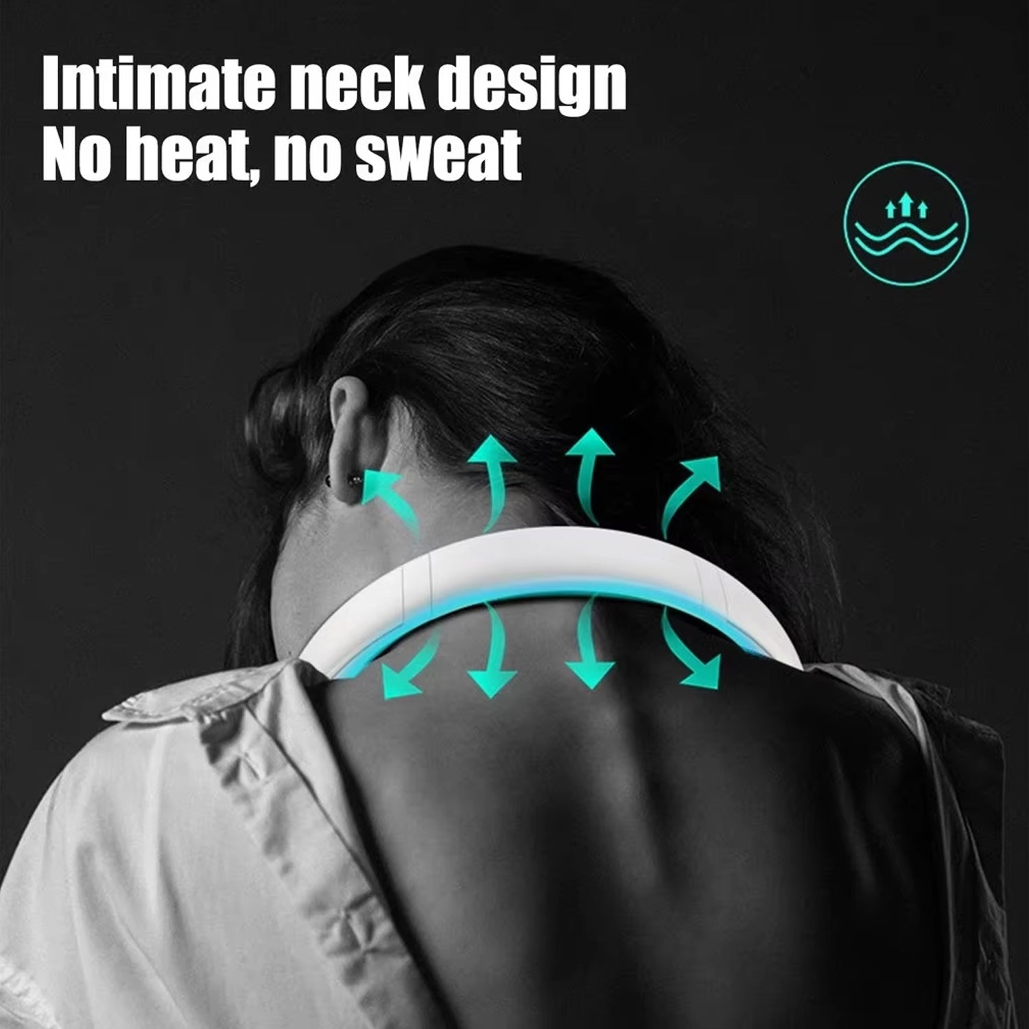 Neck Fan, Portable and Wearable Personal Fan, USB Rechargeable, Headphone Design, Neckband Fan with 3 Speeds, suitable for outdoor family sports travel - infinityexculsivestore.com