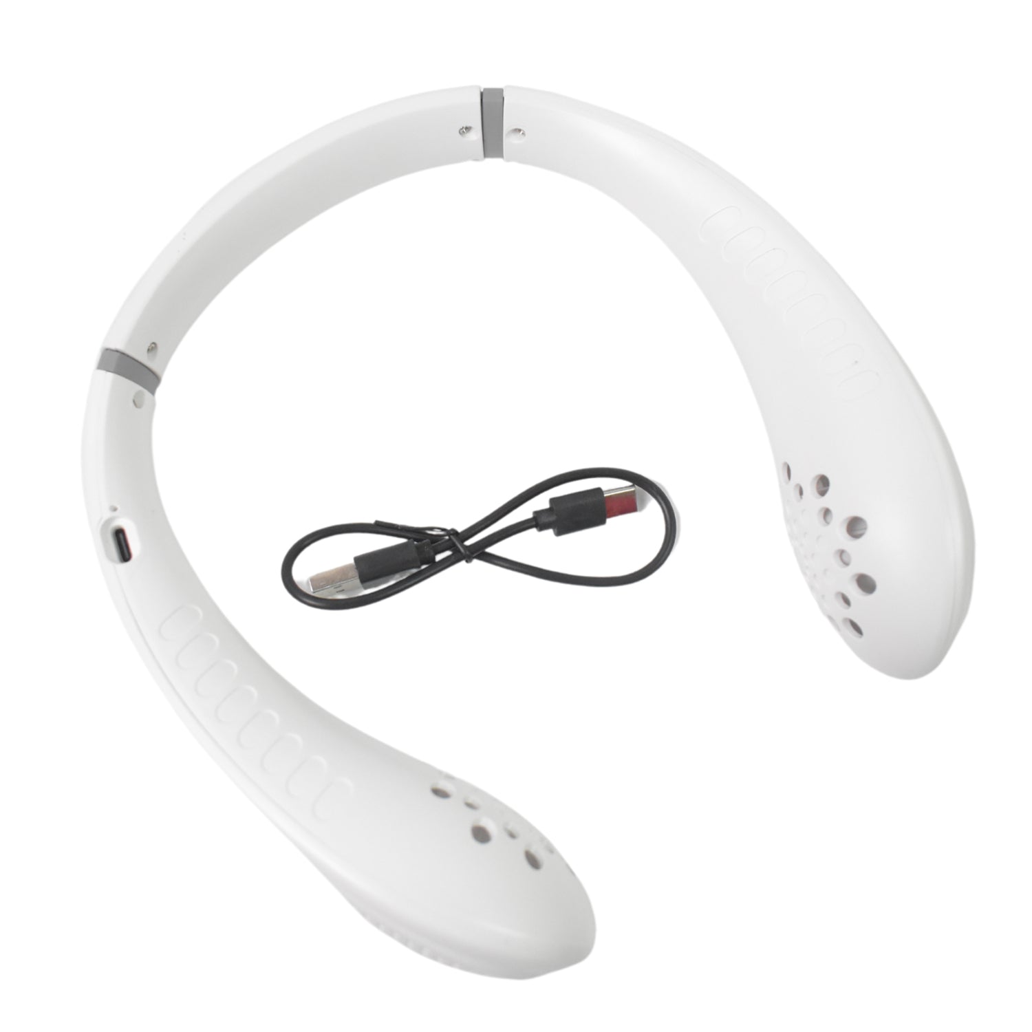 Neck Fan, Portable and Wearable Personal Fan, USB Rechargeable, Headphone Design, Neckband Fan with 3 Speeds, suitable for outdoor family sports travel - infinityexculsivestore.com